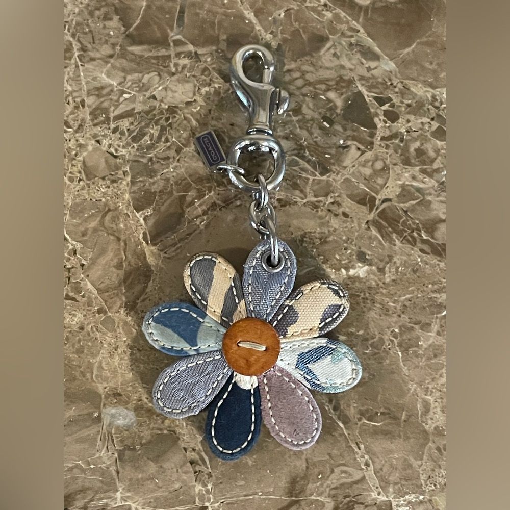 Coach Y2k Patchwork Blue Multicolor Daisy Floral … - image 1